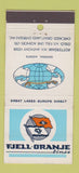 Matchbook Cover - Fjell Oranje Lines Rotterdam Oslo Chicago 21 Strike Feature