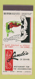 Matchbook Cover - Lande's Restaurant Denver Colorado Colfax 30 Stick