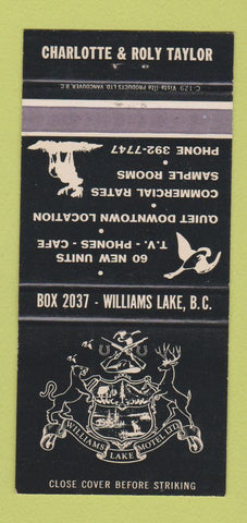 Matchbook Cover - Williams Lake Motel BC 30 Strike
