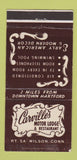 Matchbook Cover - Carville's Motor Lodge Restaurant Wilson CT 30 Strike