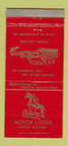 Matchbook Cover - Tally Ho Motor Lodge Wilmington DE WORN 30 Strike