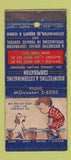 Matchbook Cover Disinfecting Extermination New York City WORN 21 Strike Feature