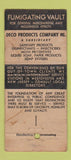 Matchbook Cover Disinfecting Extermination New York City WORN 21 Strike Feature