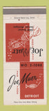 Matchbook Cover - Joe Muer Detroit MI restaurant 30 Strike