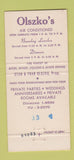 Matchbook Cover - Olszko's Restaurant Garfield Heights OH 30 Strike