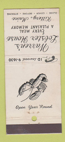 Matchbook Cover - Warren's Lobster House Kittery ME 30 Strike
