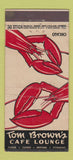 Matchbook Cover - Tom Brown's Cafe Lounge Chicago IL lobster 30 Stick