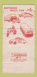 Matchbook Cover - Gould National Batteries St Paul MN WEAR 30 Strike