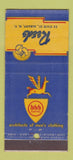 Matchbook Cover - GGG Clothes Men's Reeds Albany NY 21 Strike Feature