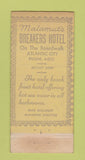 Matchbook Cover - Malamut's Breakers Hotel Atlantic City NJ 21 Strike Feature