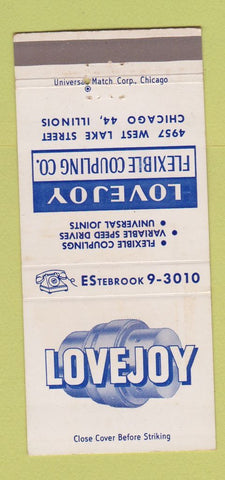 Matchbook Cover - Lovejoy Flexible Coupling Chicago IL 30 Strike
