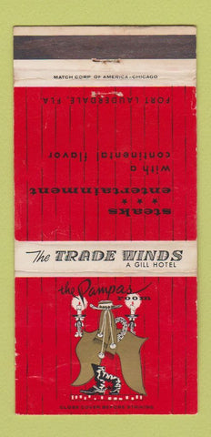 Matchbook Cover - Trade Winds Hotel Fort Lauderdale FL WEAR 30 Strike