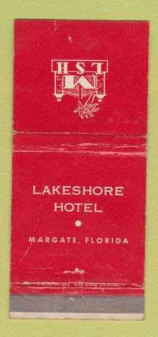 Matchbook Cover - Lakeshore Hotel Margate FL WEAR 30 Strike