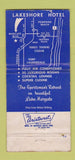 Matchbook Cover - Lakeshore Hotel Margate FL WEAR 30 Strike