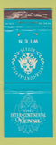 Matchbook Cover - Hotel Inter Continental Vienna Pan Am Airlines WEAR
