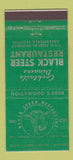 Matchbook Cover - Black Steer Restaurant Hallandale FL  30 Stick