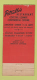 Matchbook Cover - Petrullo's Hackensack NJ restaurant 21 Strike Feature