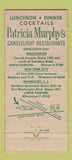 Matchbook Cover - Patrica Murphy's Restaurant Manhasset NY NYC 30 Stick