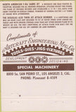 Matchbook Cover - F-86 Sabre Jet Douglas A3D Jet Los Angeles CA 40 Strike