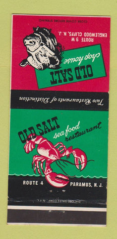 Matchbook Cover - Old Salt Chop House Seafood Englewood Cliffs NJ 30 Strike