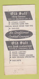 Matchbook Cover - Old Salt Chop House Seafood Englewood Cliffs NJ 30 Strike
