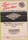 Matchbook Cover - Pal Way Eight Way Steel Wire Pallet Washington PA 40 Strike