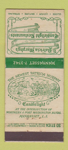 Matchbook Cover - Patrica Murphy's Manhasset LI NY 30 Stick