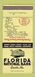 Matchbook Cover - Florida National Bank Ocala FL 30 Strike