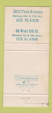 Matchbook Cover - Double Dolphin Fish House New York City 30 Strike