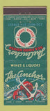 Matchbook Cover - The Anchor Seafood New York City 21 Strike Feature