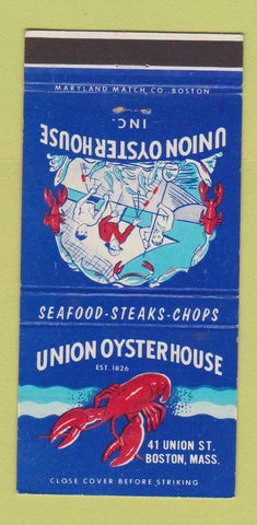 Matchbook Cover - Union Oyster House Boston MA lobster 30 Strike