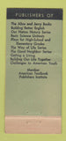 Matchbook Cover - Row Peterson Books 30 Stick
