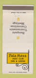 Matchbook Cover - Pala Mesa Golf Club Inn Fallbrook CA 30 Strike