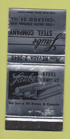 Matchbook Cover - Laube Steel Chicago IL 30 Strike