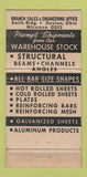 Matchbook Cover - Laube Steel Chicago IL 30 Strike