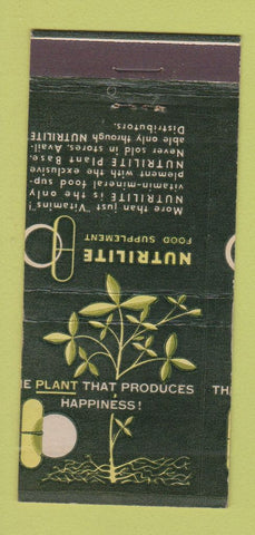 Matchbook Cover - Nutrilite Food Supplement MISCUT 21 Strike Feature