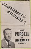 Matchbook Cover - Bard Purcell Sheriff Multnomah OR BOBTAIL WORN photo