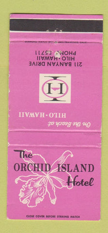 Matchbook Cover - Orchid Island Hotel Hilo Hawaii WEAR 30 Strike