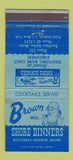 Matchbook Cover - Brown Bros Shore Dinners Boothbay Harbor ME 30 Strike