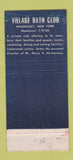 Matchbook Cover - Village Bath Club Manhasset NY WEAR 21 Strike Feature