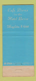 Matchbook Cover - Cafe Pierre Hotel Pierre New York City 30 Stick