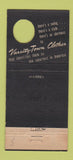 Matchbook Cover - Varsity Town Clothes Koslosky Anchorage AK 21 Strike Feature