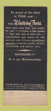 Matchbook Cover - Western Furs Regina SK 21 Strike Feature