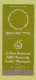 Matchbook Cover - Sidewalk Cafe Seattle WA 30 Strike