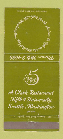 Matchbook Cover - Sidewalk Cafe Seattle WA 30 Strike