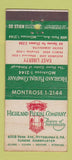 Matchbook Cover - Highland Floral Pittsburgh PA  30 Stick