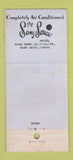Matchbook Cover - Sans Souci Hotel Miami Beach FL 21 Strike Feature