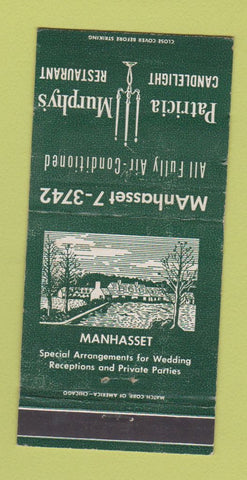 Matchbook Cover - Patrica Murphy's Manhasset LI NY WEAR 30 Strike