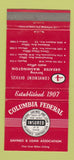 Matchbook Cover - Columbia Federal Savings Loan Washington DC 30 Strike