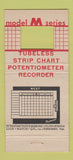 Matchbook Cover - West Instrument Chicago IL Brighton England 21 Strike Feature